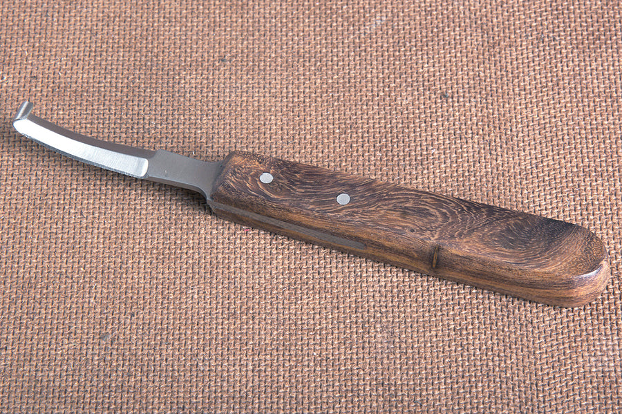 Hilason Western Horse Care Farrier Tool Hoof Knife Wooden Handle W/ Steel Blade