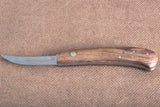 Hilason Western Leather Tool Horse Care Knife W/ Steel Blade Wooden Handle