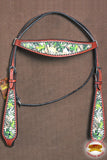 Western Horse Headstall Breast Collar Set American Leather Hilason