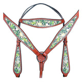 Western Horse Headstall Breast Collar Set American Leather Hilason