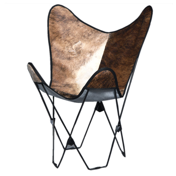 Made In Usa Genuine Leather Butterfly Folding Chair Modern Sling Seat - Uhorse