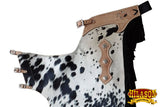 HILASON Western Pro Rodeo Bronc Bull Riding Leather Chinks | Handmade Chaps for Adults Hand Tooled Adult