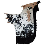 Hilason Large Western Pro Rodeo Bronc Bull Riding Leather Chinks Chaps - Uhorse