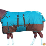 78" Hilason 1200D Winter Waterproof Turnout Horse Blanket Belly Wrap Turquoise - Uhorse