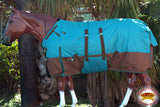 66"- 84" Hilason 1200D Winter Waterproof Horse Turnout Blanket Belly Wrap Turquoise