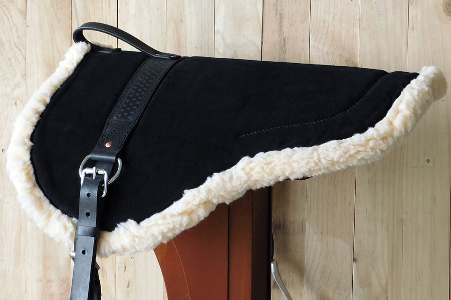 HILASON Natural Horsemanship Leather Bareback Western Treeless Saddle Pad | Pads Baretek Riding for Horses