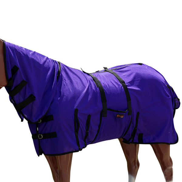 Hilason Uv Protect Mesh Bug Mosquito Horse Fly Sheet Summer Spring Purple - Uhorse
