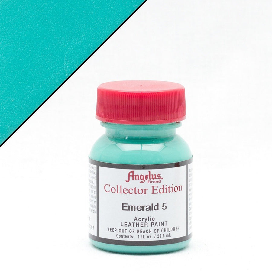 Turquoise acrylic leather paint bottle with red cap - Uhorse