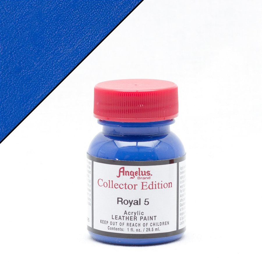 Blue acrylic leather paint bottle with red cap - Hilason