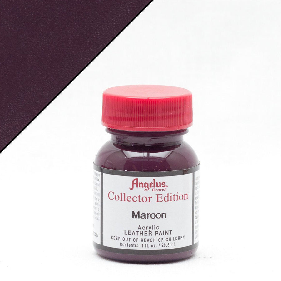 Maroon acrylic leather paint bottle with red cap - Uhorse