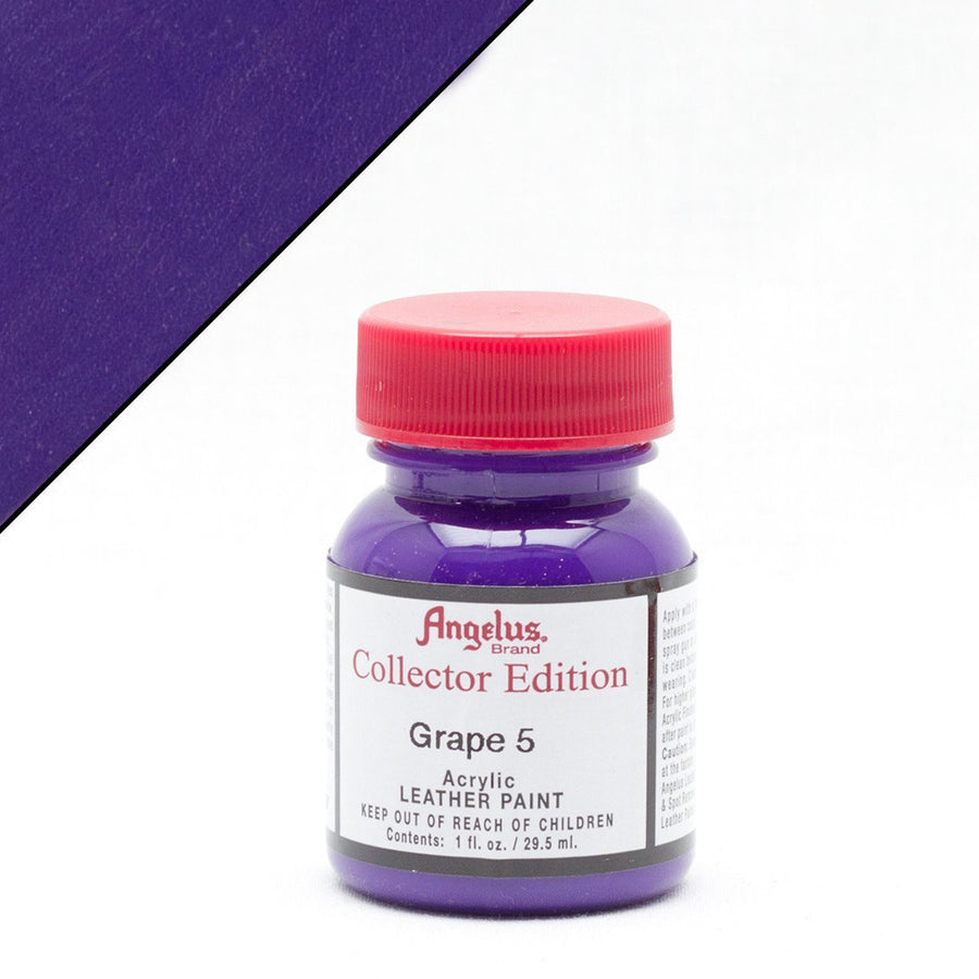 Purple acrylic leather paint, 1.1 ounce bottle with red cap - Uhorse