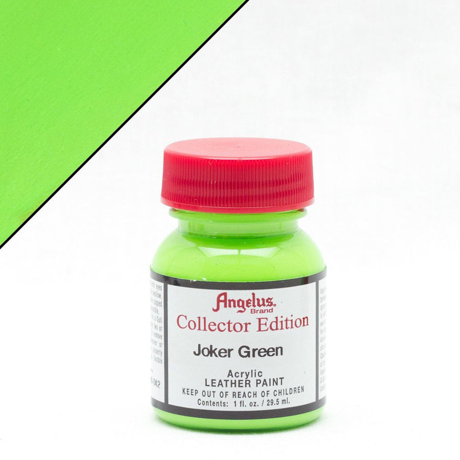 Joker Green acrylic leather paint bottle with red cap - Uhorse