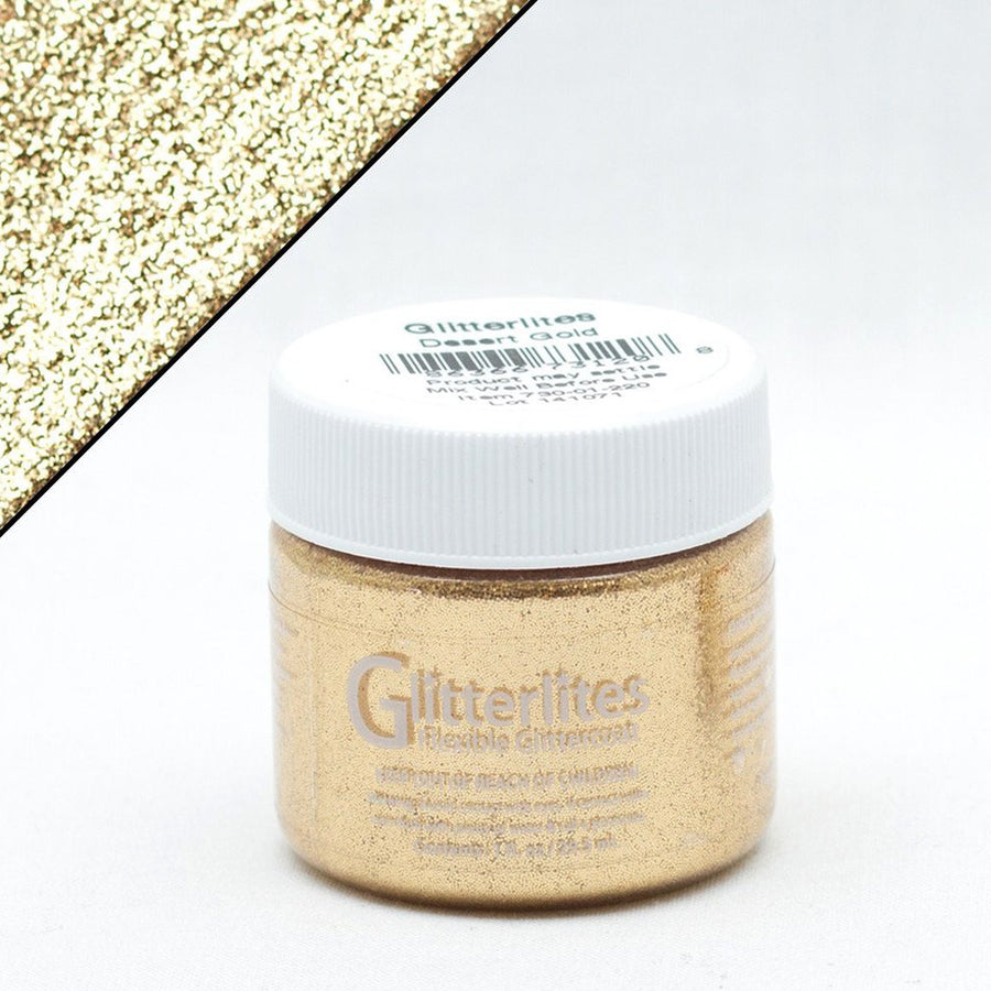 Gold glitter craft powder in jar with white lid - Uhorse