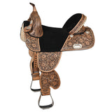 HILASON Western Horse Treeless Trail Barrel American Leather Saddle | for Horses - Uhorse