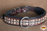 HILASON Heavy Duty Genuine Leather Dog Collar Dark Brown | Leather Dog Collar | Western Dog Collar | Leather Collar for Dogs | Comfortable Dog Collar