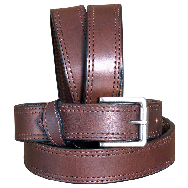 Hilason Heavy Duty Made In Usa Gun Holster Leather Work Belt Dark Brown - Hilason