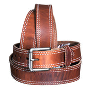 Hilason Heavy Duty Made In Usa Gun Holster Leather Work Belt Brown