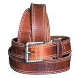 60" Hilason Heavy Duty Made In Usa Gun Holster Leather Work Belt Brown by Hilason – Cowboy and equestrian accessories