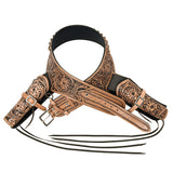 46 In Hilason Western Double Hand Gun Holster Rig 44/45 Cal Leather - Uhorse