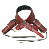 36 In Hilason Double Caliber 44/45 Leather W. Cowboy Gun Rig Holster – by Hilason – Cowboy and equestrian accessories