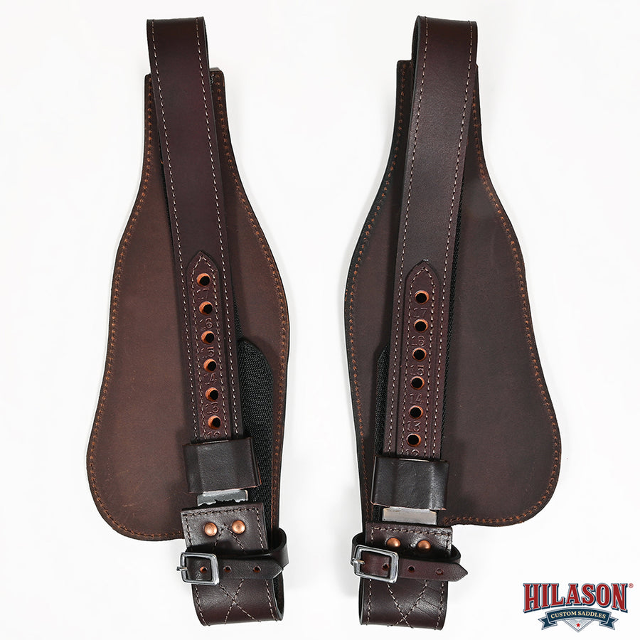 Hilason Leather Youth Saddle Replacement Fender Pair With Hobble Strap