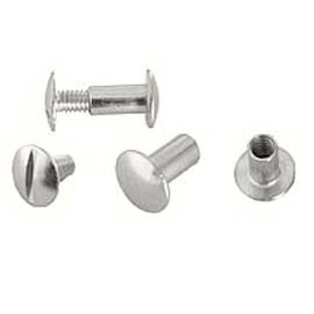 1/2 Inch Hilason Horse Saddle Tack Chicago Nickle Plated Screw