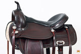 HILASON Western Horse Saddle American Leather Flex Tree Trail & Pleasure Dark Brown