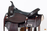 HILASON Western Horse Saddle American Leather Flex Tree Trail & Pleasure Dark Brown