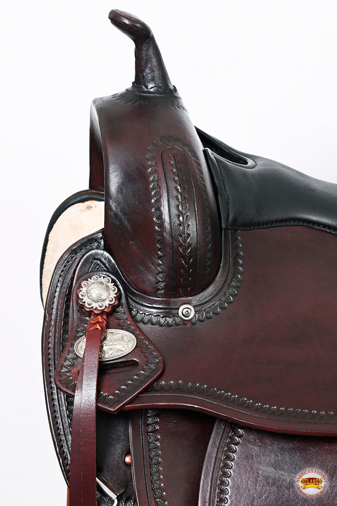 HILASON Western Horse Saddle American Leather Flex Tree Trail & Pleasure Dark Brown | for Horses