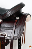 HILASON Western Horse Saddle American Leather Flex Tree Trail & Pleasure Dark Brown