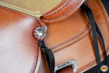 HILASON Western Horse Saddle American Leather Treeless Trail Pleasure | Barrel for Horses