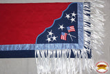 Hilason Handpaint Show Barrel Racing Saddle Blanket Pad Patriotic Us Flag