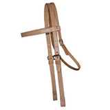 Hilason Western Draft Horse 1" Leather Headstall W/ Ss Roller Buckle Russet