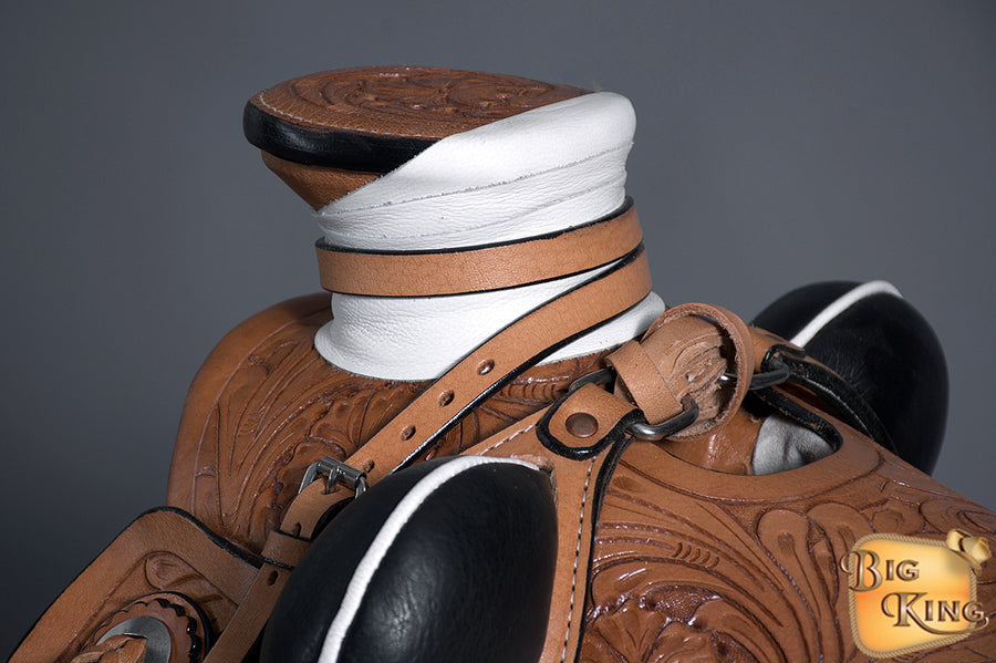 HILASON Western Horse Saddle American Leather Wade Ranch Roping Tan | Hand Tooled & For Horses