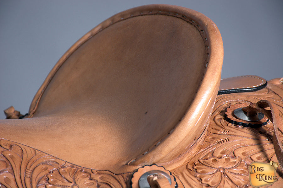 HILASON Western Horse Saddle American Leather Wade Ranch Roping Tan | Hand Tooled & For Horses