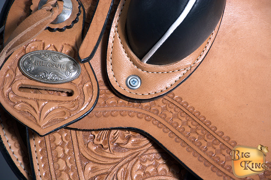 16 In Western Horse Saddle American Leather Wade Ranch Roping Tan Kote By Hilason D045