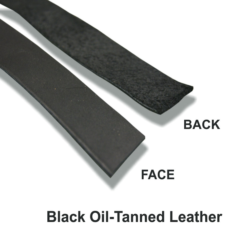 24 In Hilason Genuine Leather Flat Strap Strips for DIY Arts & Craft Projects Jewelry Tooling Home Décor Black