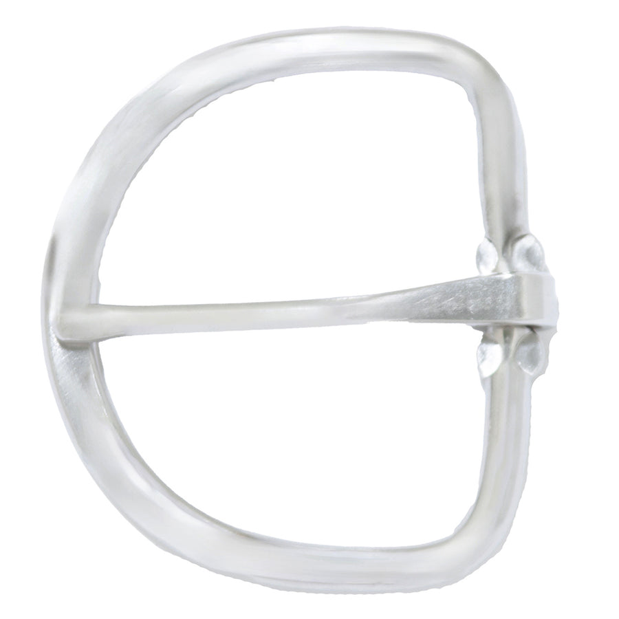 White synthetic square buckle with center bar - Uhorse