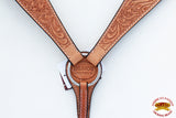 Western Horse Headstall Breast Collar Set American Leather Tan Hilason