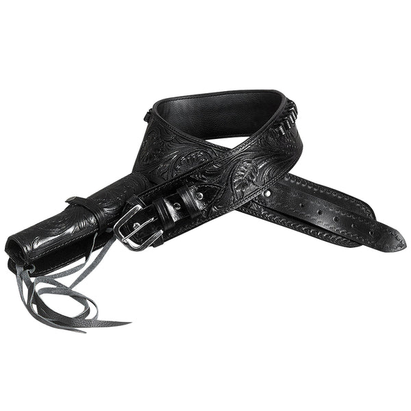 Hilason Western Right Hand Gun Holster Rig 44/45 Caliber Leather Cowboy - Uhorse
