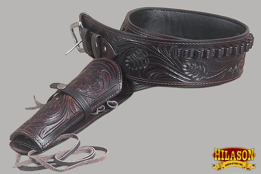 HILASON Western Leather Shoulder Rig Gun Holster 44/45 Caliber | Costume Cowboy Belt