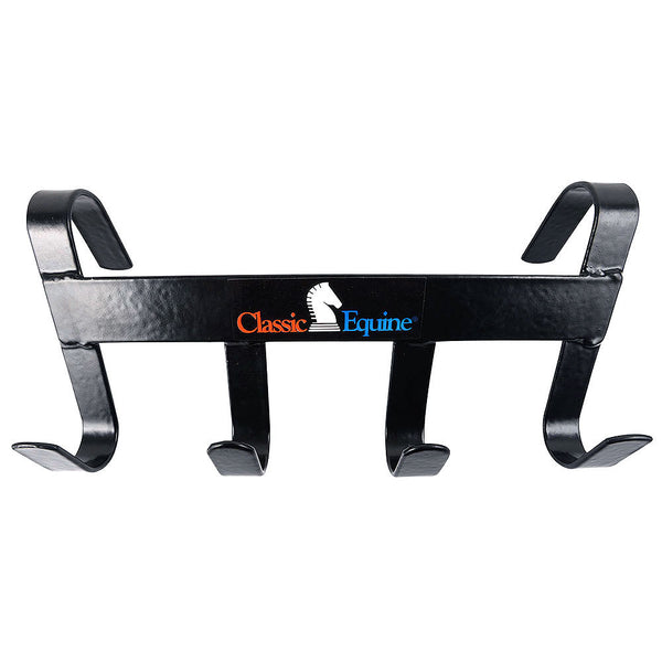 Black metal saddle rack with four hooks - Uhorse