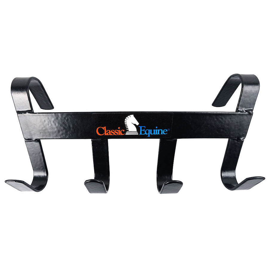 Black metal saddle rack with four hooks - Uhorse