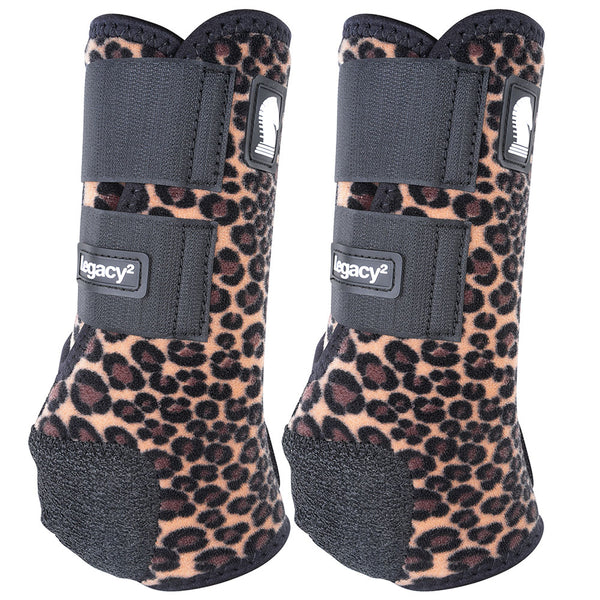 Classic Equine Lightweight Legacy2 Rear Hind Sports Boots Pair Cheetah by Hilason – Cowboy and equestrian accessories