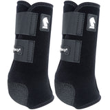 Large Classic Equine Lightweight Legacy2 Front Sports Boots Pair Black by Hilason – Cowboy and equestrian accessories