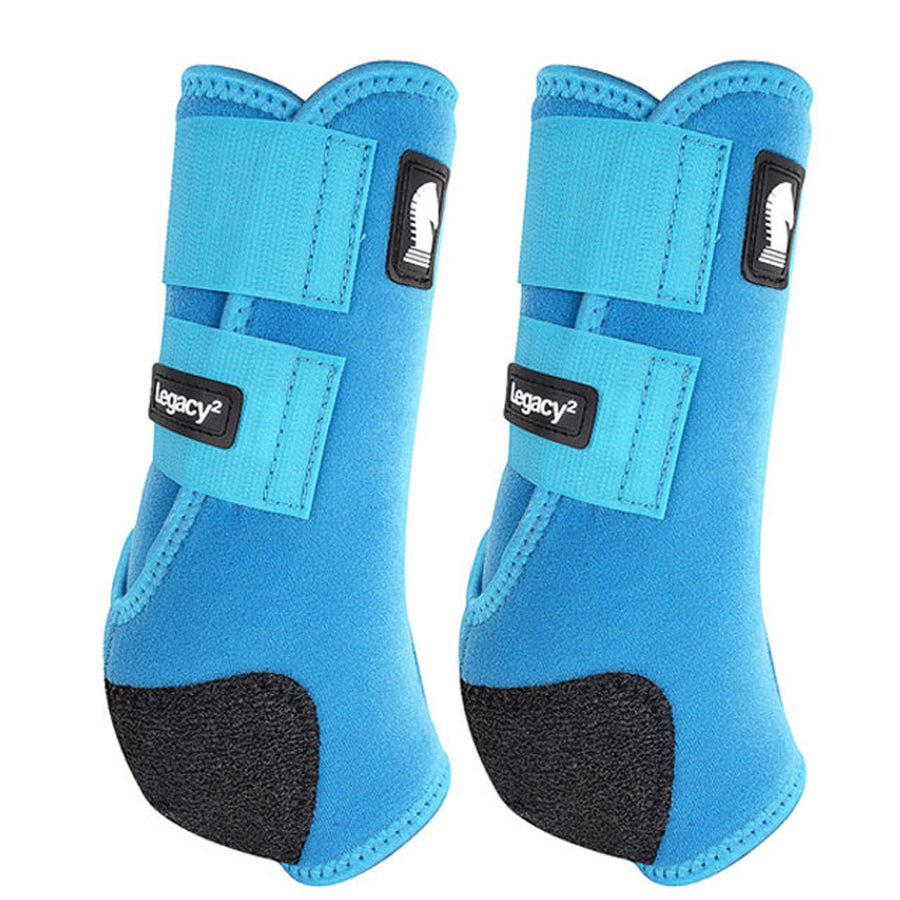 Classic Equine Lightweight Legacy2 Rear Hind Sports Boots Turquoise – by Hilason – Cowboy and equestrian accessories