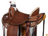 Western Horse Saddle American Leather Wade Ranch Roping Brown Hilason