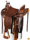 Western Horse Saddle American Leather Wade Ranch Roping Brown Hilason