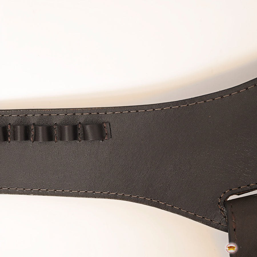HILASON Western Right Hand Gun Holster Rig 44/45 Caliber Leather Cowboy | Costume Belt