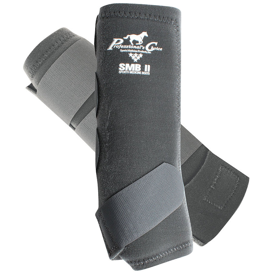 Medium Professional Choice Smb 2 Front Rear Horse Sports Boots Charcoal - Uhorse